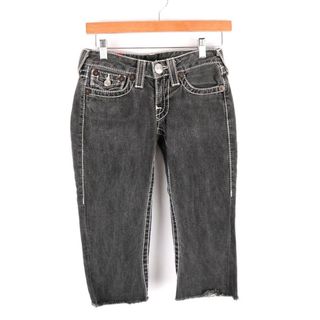 トゥルーレリジョン(True Religion)のトゥルーレリジョン デニムパンツ クロップドパンツ ジーンズ  レディース 25サイズ グレー TRUE RELIGION(デニム/ジーンズ)