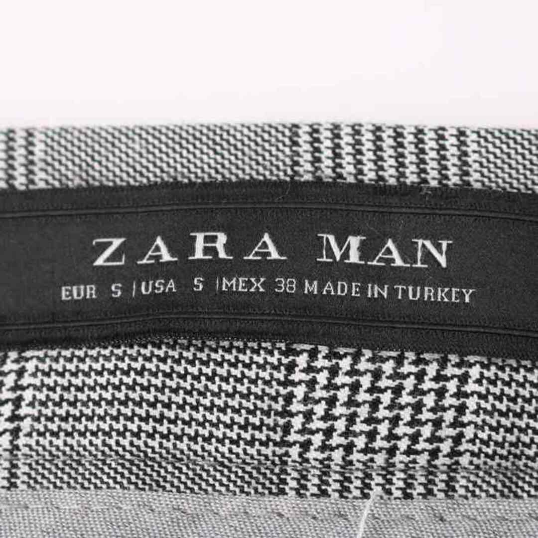 ZARA(ザラ)のザラ パンツ テーパード　チェック柄 ウエストゴム ライン メンズ Sサイズ グレー ZARA メンズのパンツ(その他)の商品写真