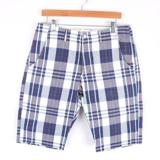 EDWIN - エドウィン ショートパンツ チェック柄 AUTHENTIC WEAR メンズ Lサイズ ネイビー ホワイト EDWIN