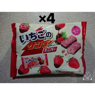 ユウラクセイカ(有楽製菓)のユーラク いちごのサンダー ミニバー 4袋(菓子/デザート)