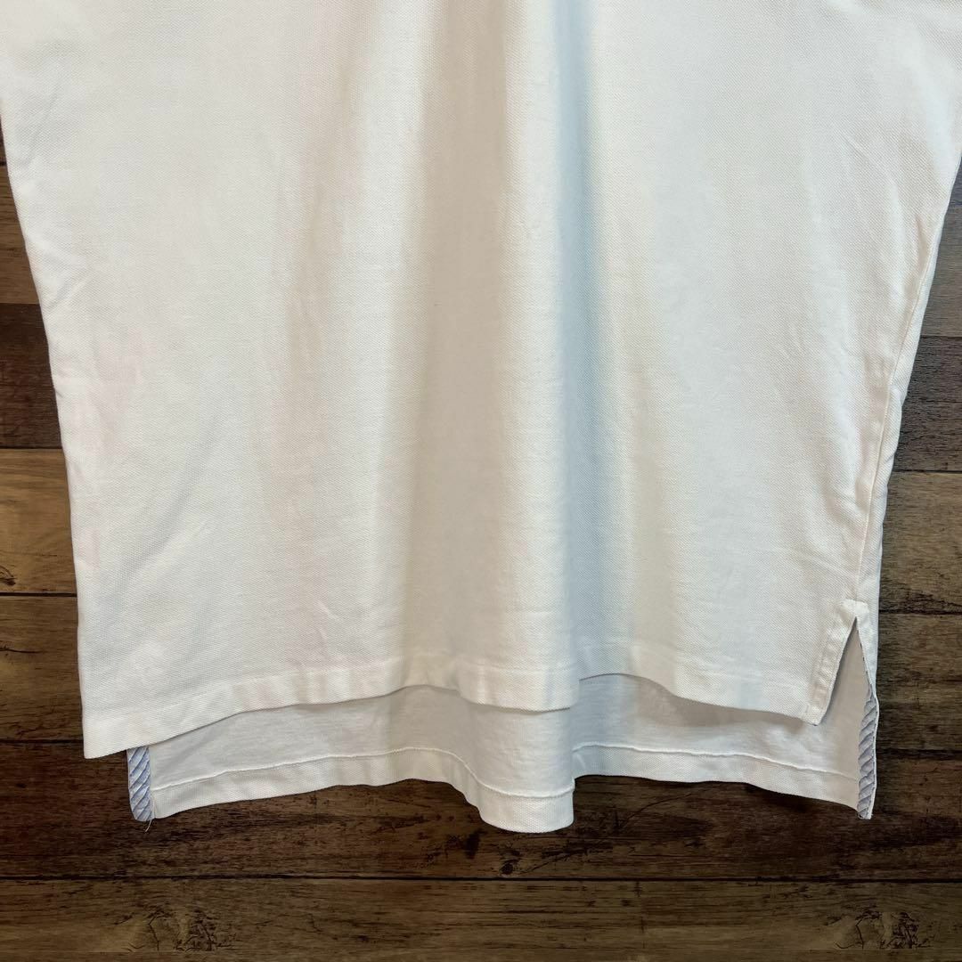 6345 ポロラルフローレン　ポロシャツ　半袖　刺繍ロゴ　ポニー　XLホワイト メンズのトップス(ポロシャツ)の商品写真
