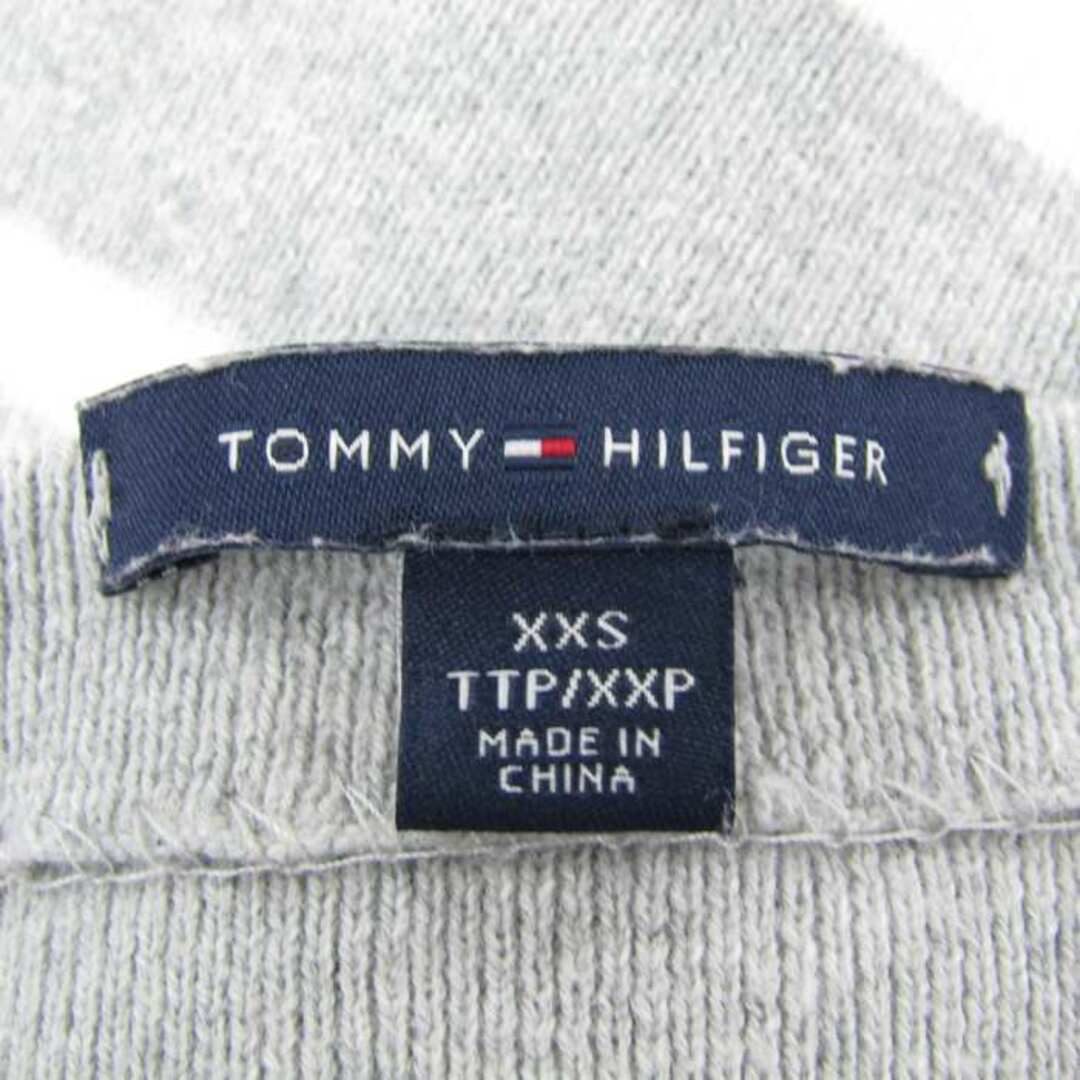TOMMY HILFIGER(トミーヒルフィガー)のトミーヒルフィガー ニット セーター トップス カットソー ボーダー  レディース XXSサイズ ホワイト グレー TOMMY HILFIGER レディースのトップス(ニット/セーター)の商品写真