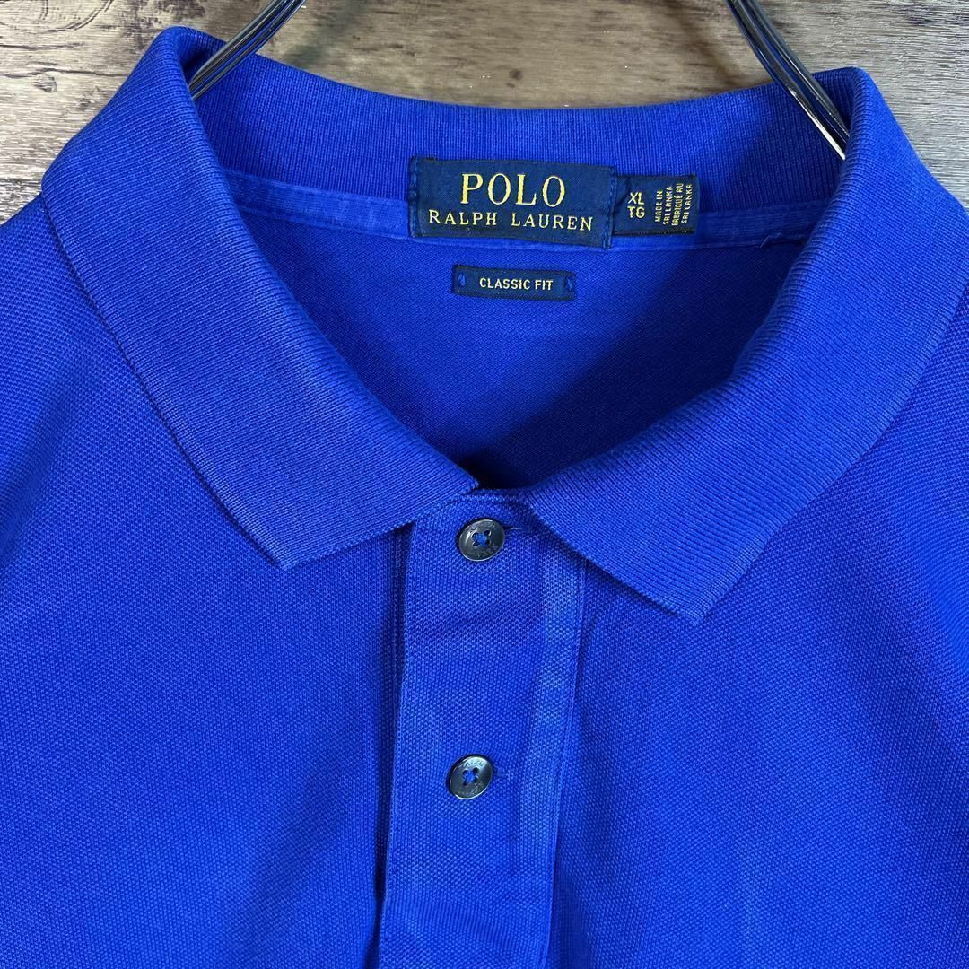 POLO RALPH LAUREN(ポロラルフローレン)の6348 ポロラルフローレン　ポロシャツ　半袖　刺繍ロゴ　ポニー　XLブルー メンズのトップス(ポロシャツ)の商品写真