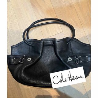 コールハーン(Cole Haan)のコールハーン　Colehaan ブラック　ハンド　肩がけ　バッグ　牛革　2way(ハンドバッグ)