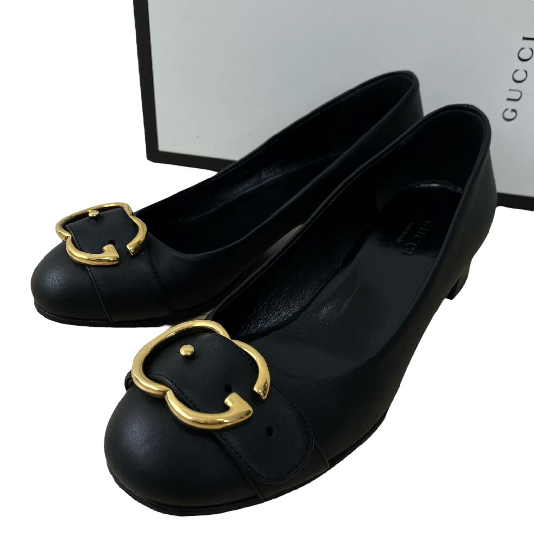 Gucci(グッチ)の状態良品 グッチ マーモント パンプス ブラック 22.0cm レディースの靴/シューズ(ハイヒール/パンプス)の商品写真
