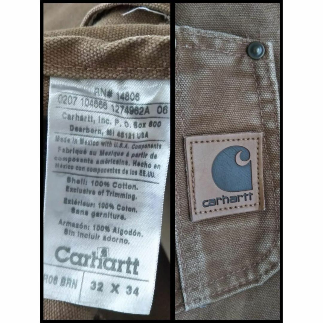 carhartt(カーハート)の【00s】カーハート オーバーオール ダブルニー ビンテージ 32×34 メンズのパンツ(サロペット/オーバーオール)の商品写真