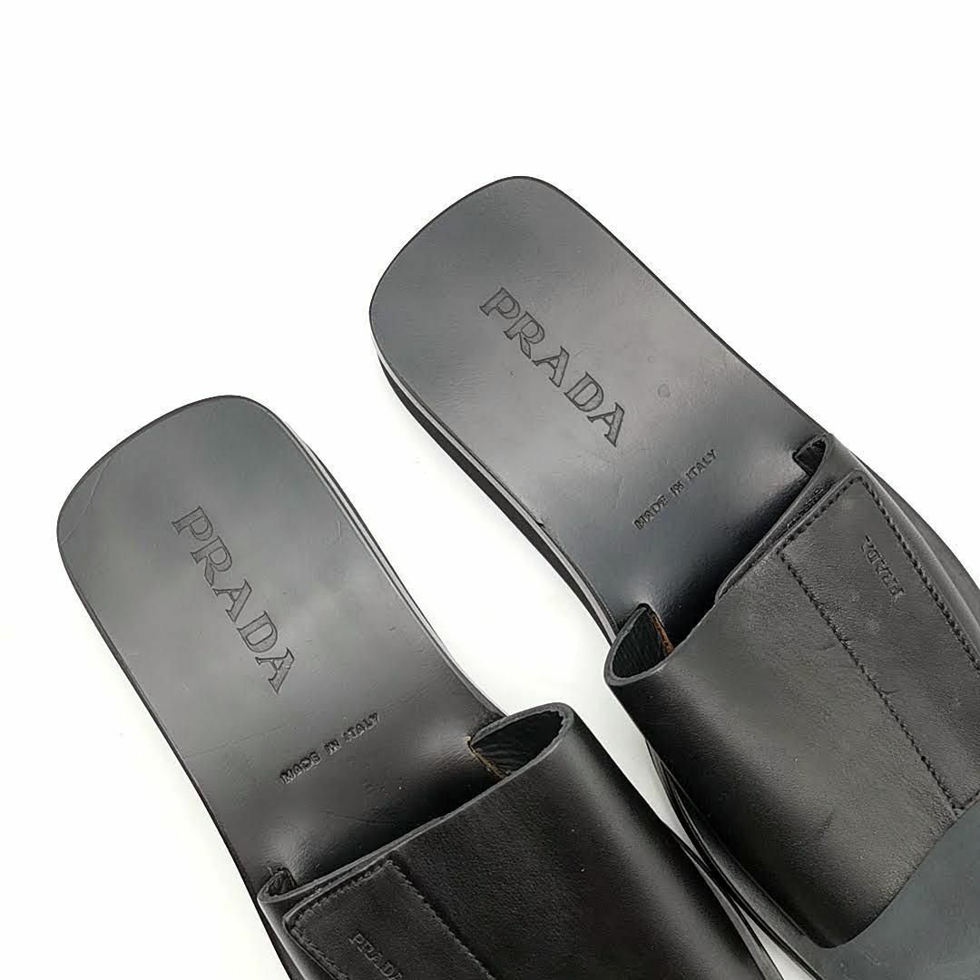 PRADA(プラダ)のプラダ PRADA サンダル ミュール ベルクロ レザー 03-24032907 メンズの靴/シューズ(サンダル)の商品写真