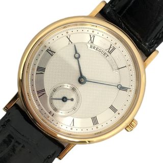 ブレゲ(Breguet)のブレゲ Breguet クラシック 5907 5907 ホワイト K18YG/革ベルト 手巻き メンズ 腕時計(その他)