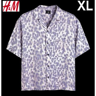 エイチアンドエム(H&M)の新品 H&M レオパード シャツ 豹柄 半袖 XL(シャツ)