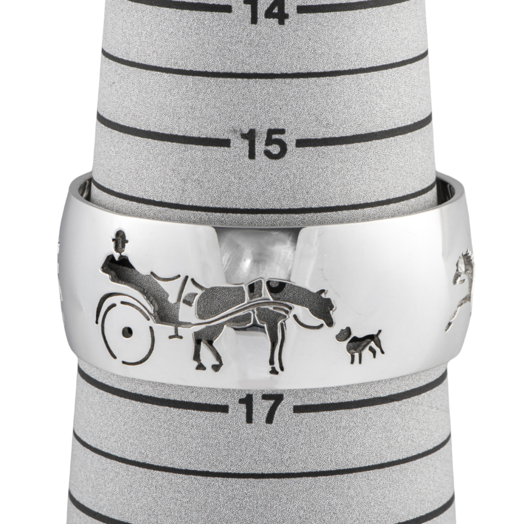 HERMES - HERMES エルメス カフ バングル ブレスレット 馬車 犬 HERMES - HERMES エルメス カフ バングル ブレスレット 馬車 犬