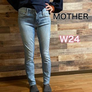 マザー(mother)のMOTHER LOOKER ANKLE FRAY カットオフ　スキニー　W24(デニム/ジーンズ)