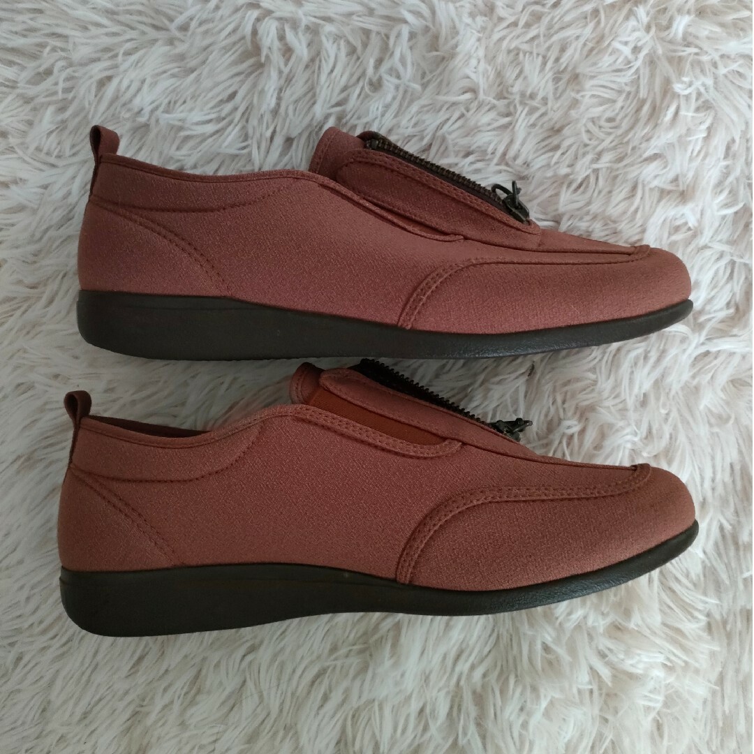 【良品】快歩主義　日本製　25cm  ジッパー付　介護用靴 レディースの靴/シューズ(スニーカー)の商品写真