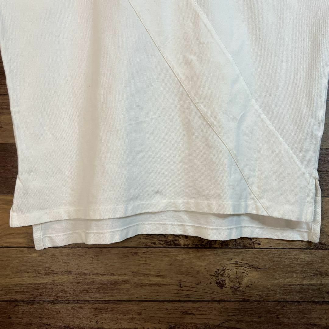 6355 ポロラルフローレン　ポロシャツ　半袖　刺繍ロゴ　ポニー　Lホワイト メンズのトップス(ポロシャツ)の商品写真