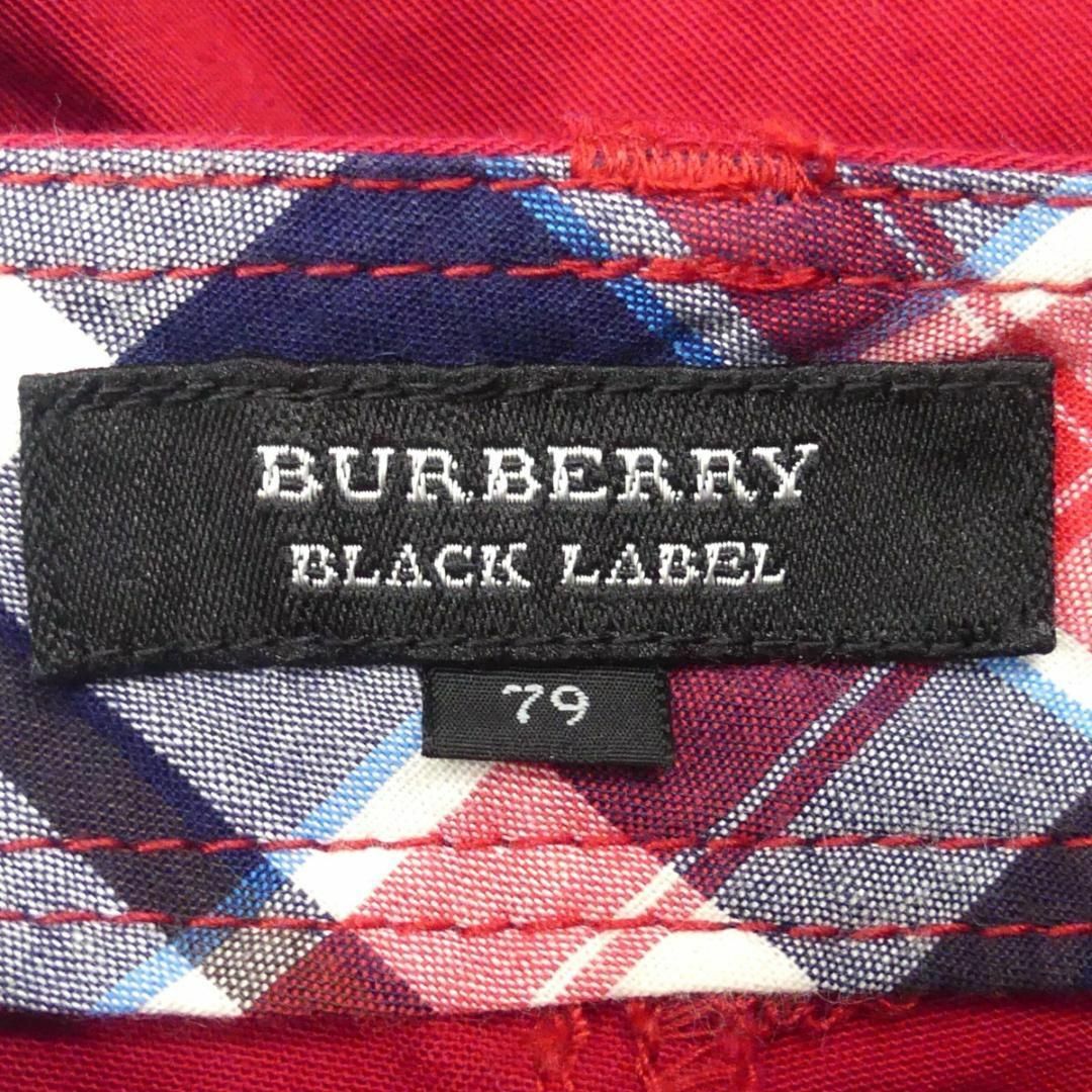 BURBERRY BLACK LABEL(バーバリーブラックレーベル)の廃盤 バーバリーブラックレーベル ハーフパンツ クロップドパンツ 赤 JJ869 メンズのパンツ(ショートパンツ)の商品写真