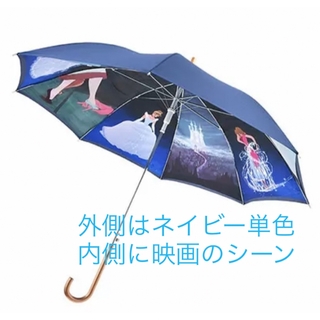 ディズニー(Disney)のディズニー シンデレラ 70周年 傘 ジャンプ式 【中古/美品/レア】 雨傘(傘)