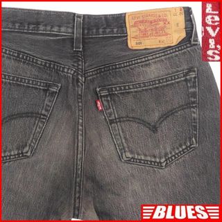 リーバイス(Levi's)のUK製 リーバイス501 W32 後染め ブラックデニム ヴィンテージJJ878(デニム/ジーンズ)