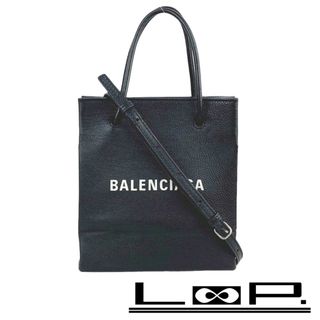 バレンシアガ(Balenciaga)の■美品■　バレンシアガ ショッピング トート XXS 2WAY バッグ  レザー ブラック 【118005】(ショルダーバッグ)