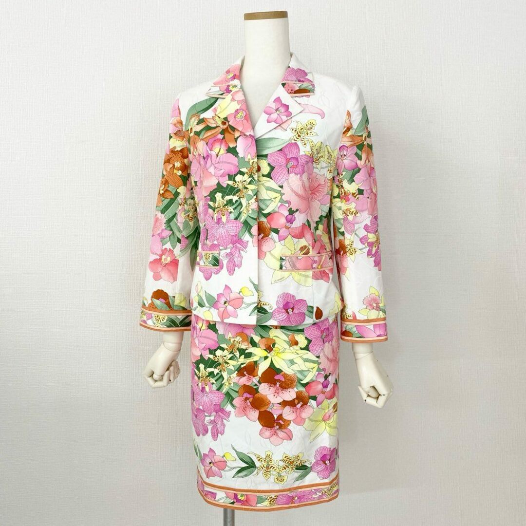 LEONARD - 29d8 LEONARD FASHION レオナール 美しい花柄プリント LEONARD - 29d8 LEONARD FASHION レオナール 美しい花柄プリント