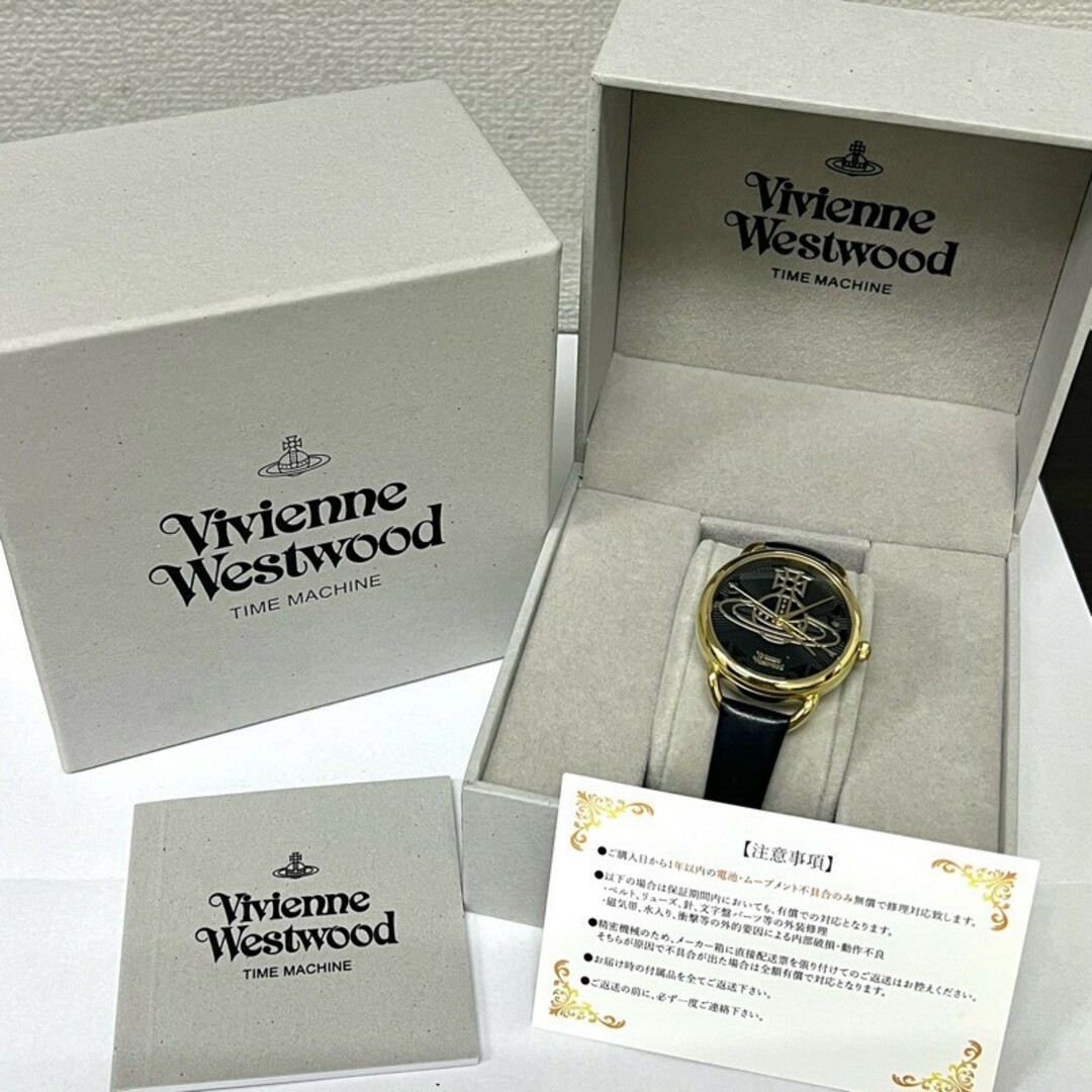 Vivienne Westwood(ヴィヴィアンウエストウッド)のVivienne Westwood ヴィヴィアンウエストウッド 腕時計 VV163BKBK QZ クオーツ ブラック 稼働品 一式付属 【美品】 42403K27 レディースのファッション小物(腕時計)の商品写真