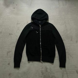 バルマン(BALMAIN)の新品 BALMAIN ハイゲージ S ニットパーカー ダブルジップ(パーカー)