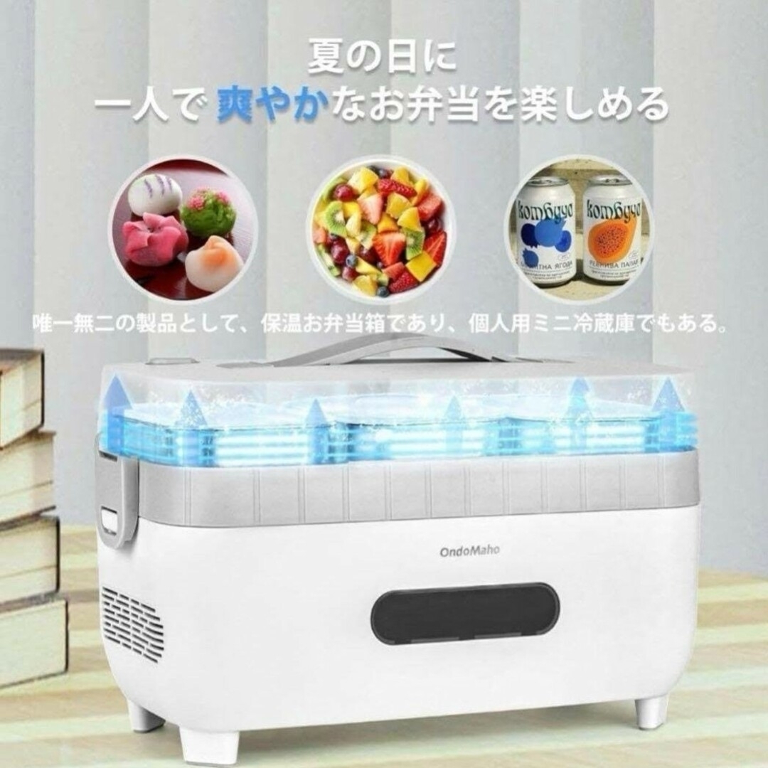 お弁当 保冷保温 両用 ランチボックス ヒーターランチボックス　変換プラグ付き インテリア/住まい/日用品のキッチン/食器(弁当用品)の商品写真