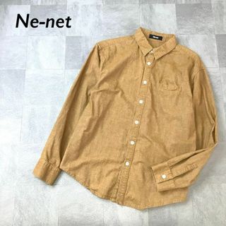 ネネット(Ne-net)のNe-net コットン 長袖 シャツ 胸ポケット ブラウン(シャツ/ブラウス(長袖/七分))