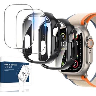 新品未開封 Apple Watch Ultraガラスフィルムセット　ブラック(その他)