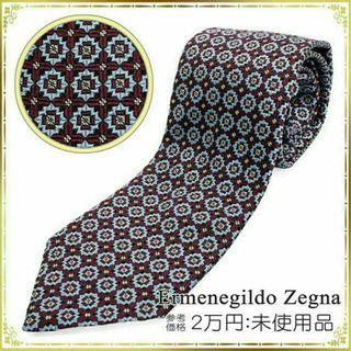 エルメネジルドゼニア(Ermenegildo Zegna)の【全額返金保証・送料無料】エルメネジルドゼニアのネクタイ・正規品・未使用品・総柄(ネクタイ)