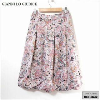 ジャンニロジュディチェ(GIANNI LO GIUDICE)のGIANNI LO GIUDICE レディース ひざ丈 バルーンスカート 日本製(ひざ丈スカート)