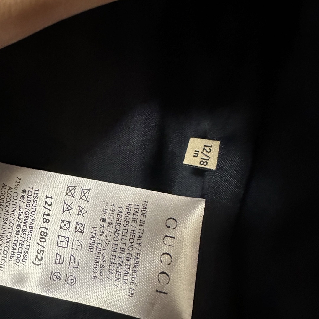 Gucci(グッチ)のグッチ　ベビーコート　12/18ヶ月　未使用♪ キッズ/ベビー/マタニティのベビー服(~85cm)(ジャケット/コート)の商品写真