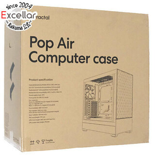 Fractal Design　ミドルタワー型PCケース　Pop Air RGB TG FD-C-POR1A-06　ブラック/クリア(PCパーツ)