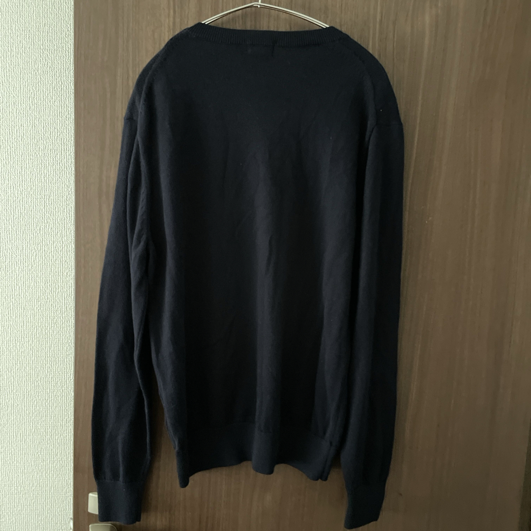 UNIQLO(ユニクロ)の綿100% ユニクロメンズ　長袖トップス　ネイビー　Sサイズ メンズのトップス(Tシャツ/カットソー(七分/長袖))の商品写真