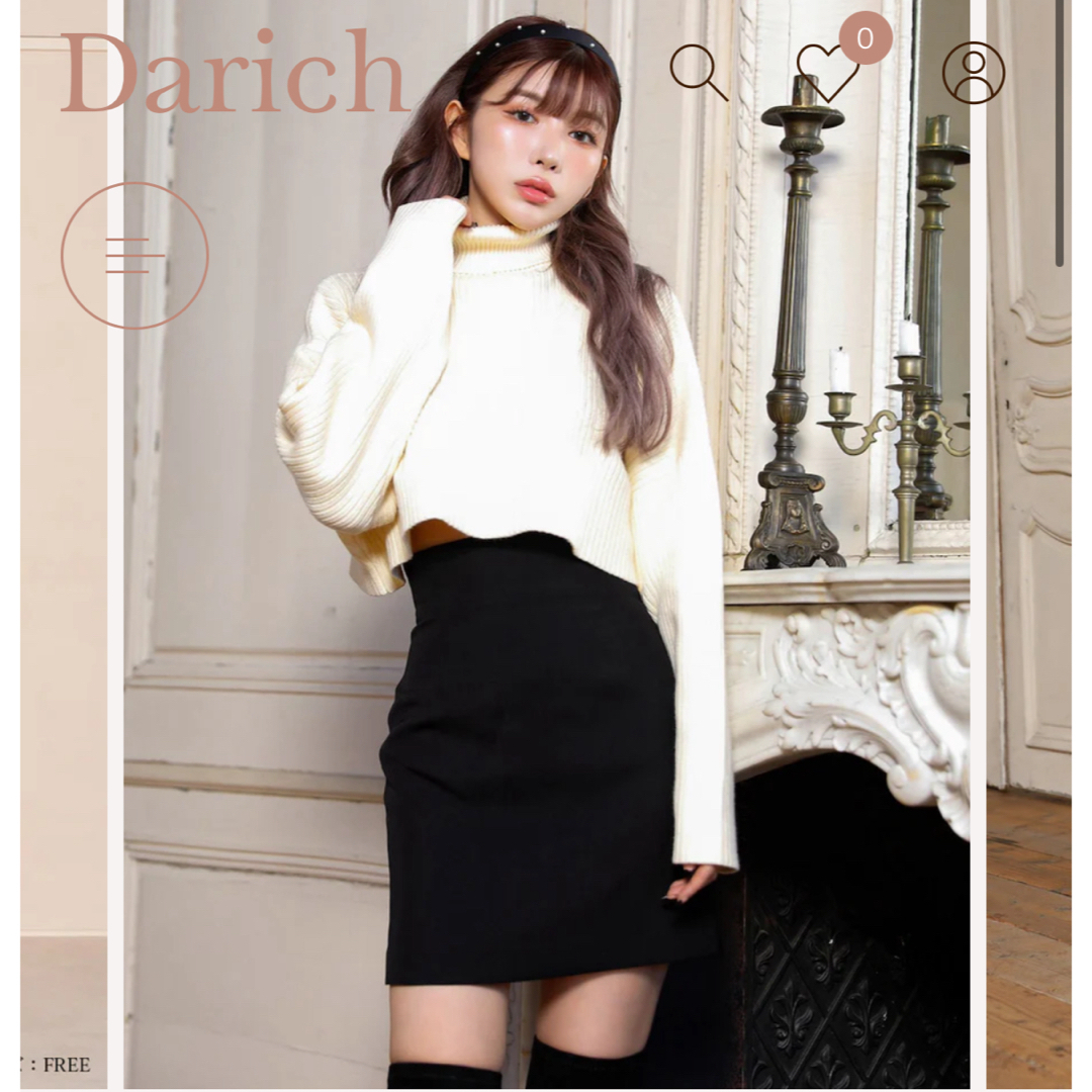 Darich(ダーリッチ)のダーリッチ　　カラーショートリブニット レディースのトップス(ニット/セーター)の商品写真