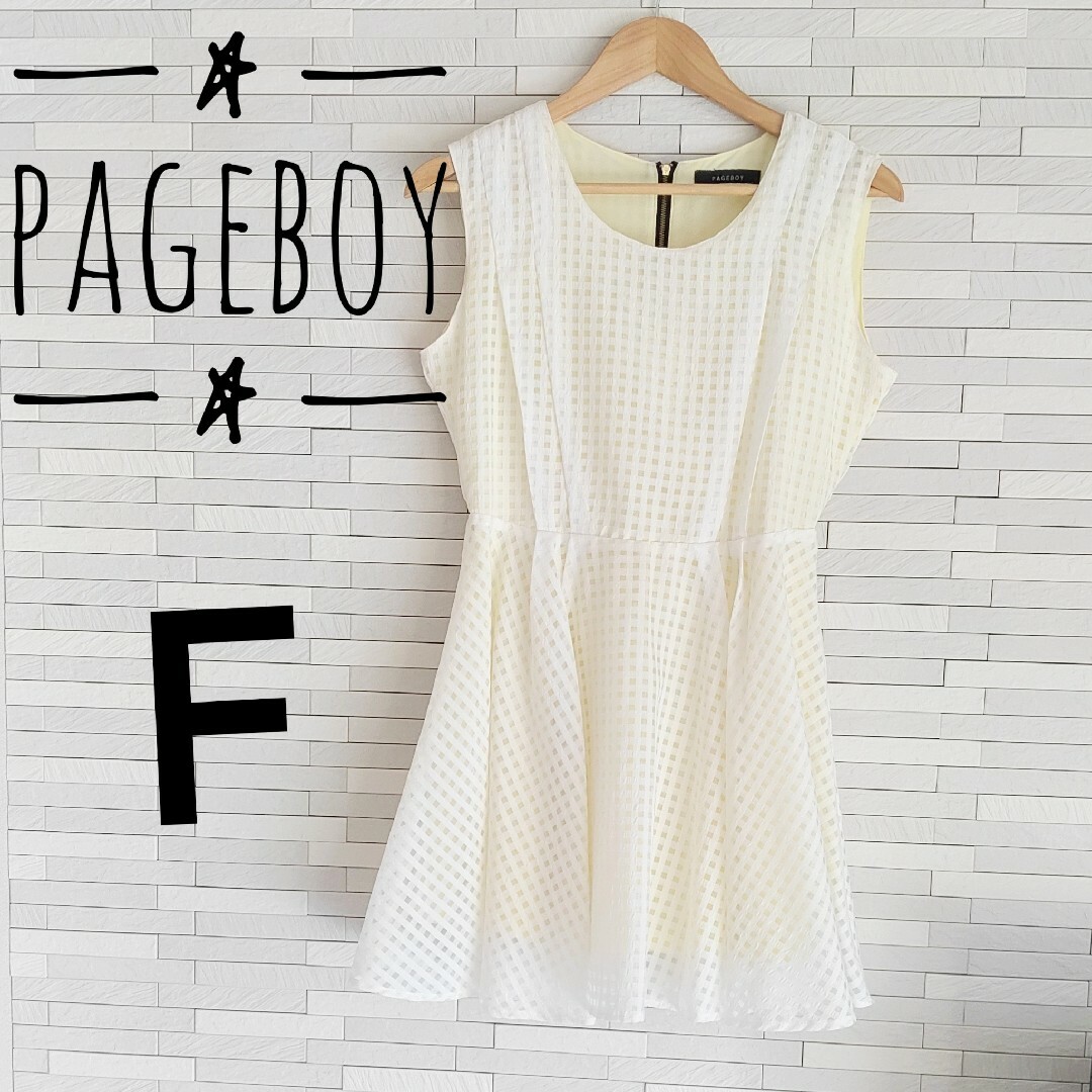 PAGEBOY(ページボーイ)の【未使用品】ページボーイ　膝丈ワンピース　ノースリーブワンピース　お嬢様ワンピ レディースのワンピース(ひざ丈ワンピース)の商品写真