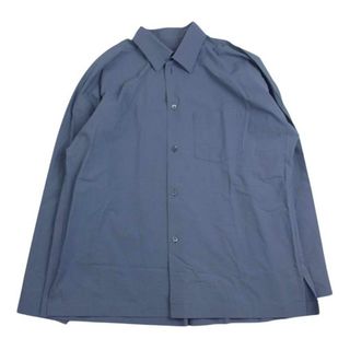 HOMME PLISSE ISSEY MIYAKE オム プリッセ イッセイミヤケ 23AW HP33FJ346 STREAMLINE SHIRT ストリーム シャツ ビッグポケット 長袖 シャツ ブルー系 3【中古】(シャツ)