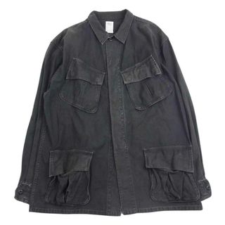 Ron Herman ロンハーマン 22SS 3520400028 1071 Jungle Fatigue Jacket 製品染め ウォッシュ加工 バックサテン ジャングル ファティーグ ジャケット ブラック系 XL【中古】