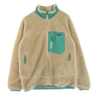 patagonia - patagonia パタゴニア ジャケット 11AW 65643 11年製 Kids Retro-X Jacket キッズ レトロX ボア フリース レトロパイル ジャケット  オフホワイト系 Kids XL (14)【中古】