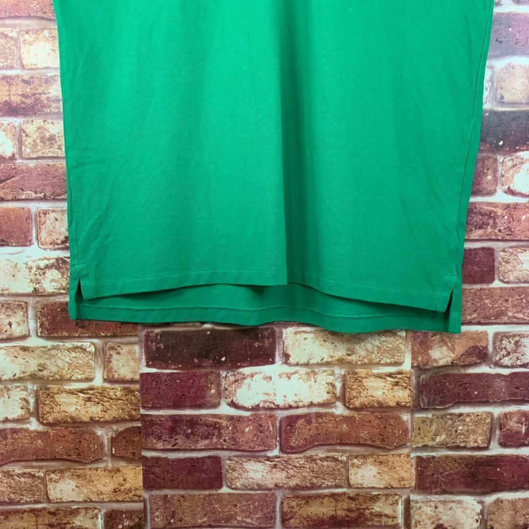 POLO RALPH LAUREN(ポロラルフローレン)の5934 古着　ポロラルフローレン　ポロシャツ　半袖　刺繍ロゴ　XL グリーン メンズのトップス(ポロシャツ)の商品写真