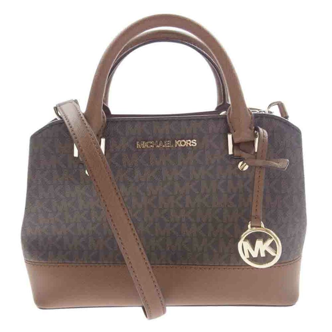 Michael Kors(マイケルコース)のMichael Kors マイケルコース ショルダーバッグ 35T9GS7S1B シグネチャー ロゴ 総柄 2WAY ショルダー ハンド バッグ ブラウン系【中古】 レディースのバッグ(メッセンジャーバッグ)の商品写真