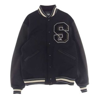 スタンダードカリフォルニア(STANDARD CALIFORNIA)のSTANDARD CALIFORNIA スタンダードカリフォルニア ブルゾン SD Varsity Jacket 袖レザー バーシティ ジャケット ブラック系 L【極上美品】【中古】(その他)