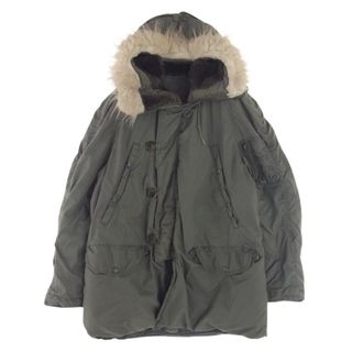 vintage ヴィンテージ ミリタリージャケット 8415-00-376-1672 U.S.AIR FORCE PARKA EXTREME COLDWEATHER TYPE N-3B WITH SYNTHETIC FUR ON HOOD N-3B 85年会計  ミリタリージャケット モスグリーン系 M【中古】(その他)