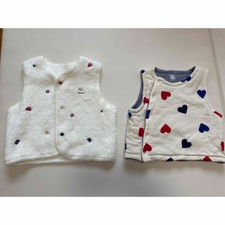 プチバトー(PETIT BATEAU)のプチバトーベスト⭐︎赤ちゃんの城ベスト(カーディガン/ボレロ)