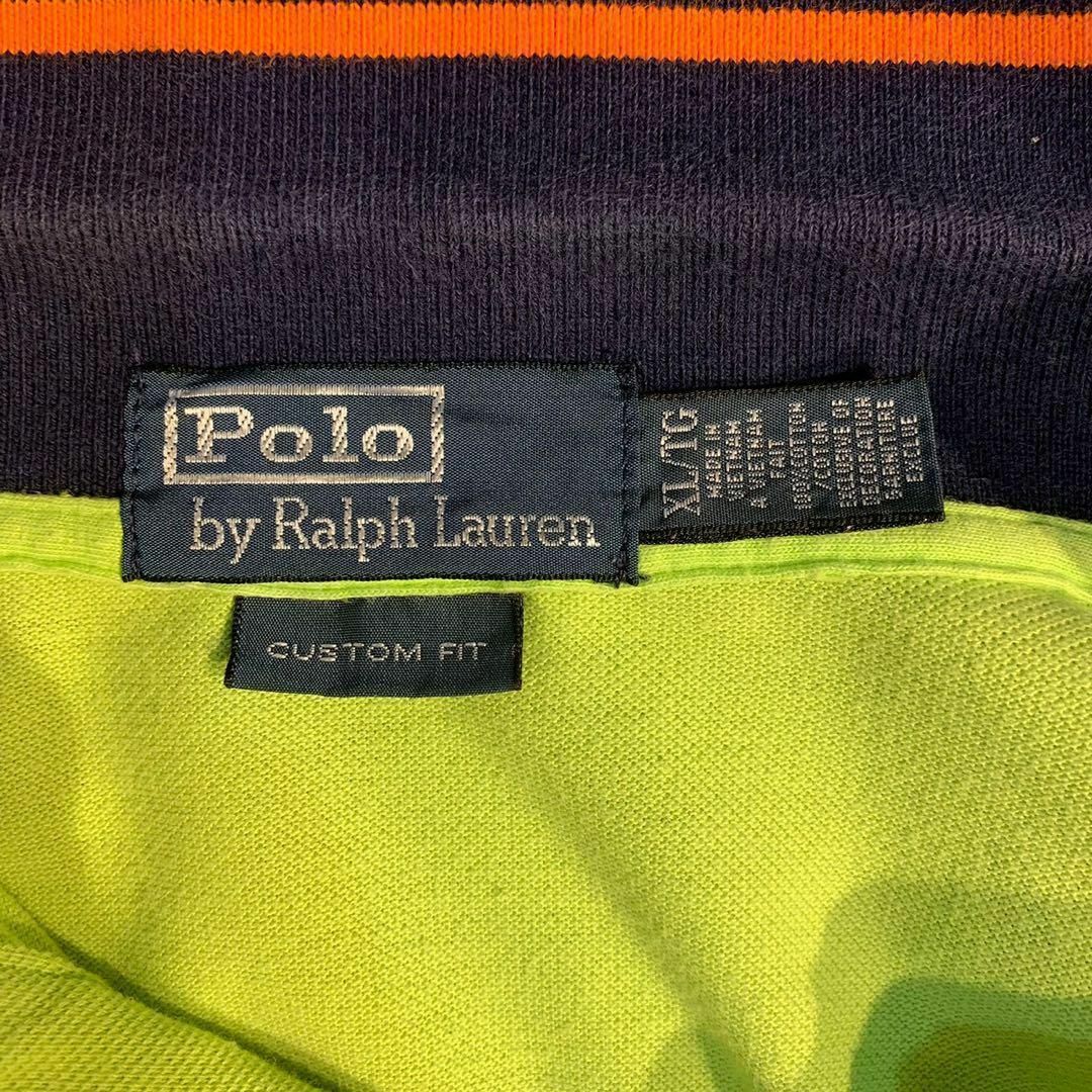 POLO RALPH LAUREN(ポロラルフローレン)の5906 古着　ポロラルフローレン　ポロシャツ　半袖　刺繍ロゴ　XL メンズのトップス(ポロシャツ)の商品写真