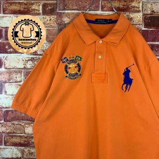 ポロラルフローレン(POLO RALPH LAUREN)の5909 古着　ポロラルフローレン　ポロシャツ　半袖　刺繍ロゴ　XL(ポロシャツ)