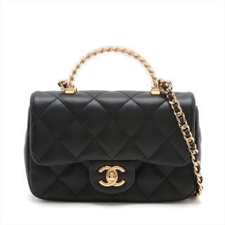 シャネル(CHANEL)のシャネル  ラムスキン  ブラック レディース ショルダーバッグ(ショルダーバッグ)