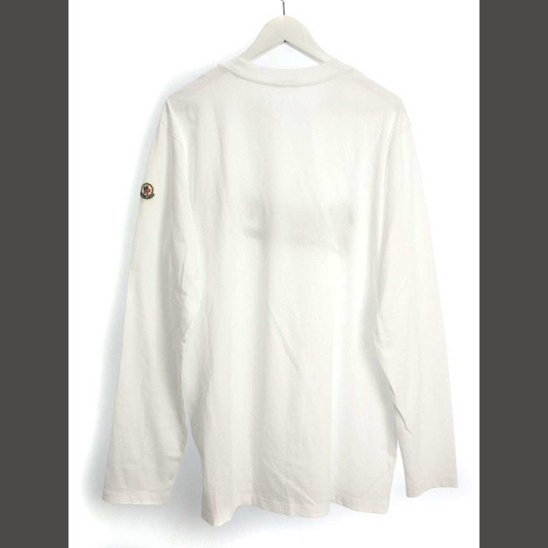 MONCLER(モンクレール)のモンクレール ロゴ 刺繍 ロングスリーブ Tシャツ L 白 2023SS メンズのトップス(Tシャツ/カットソー(七分/長袖))の商品写真