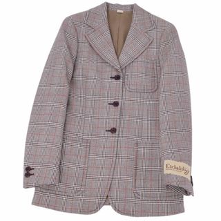 Gucci - 極美品 グッチ GUCCI ジャケット 2021年 テーラードジャケット シングル グレンチェック柄 ウール アウター レディース 36(S相当) グレー