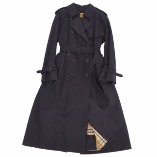 バーバリー(BURBERRY)の美品 Vintage バーバリー Burberrys コート トレンチコート 裏チェック ライナー付き アウター レディース 9AR(M相当) ブラック(トレンチコート)