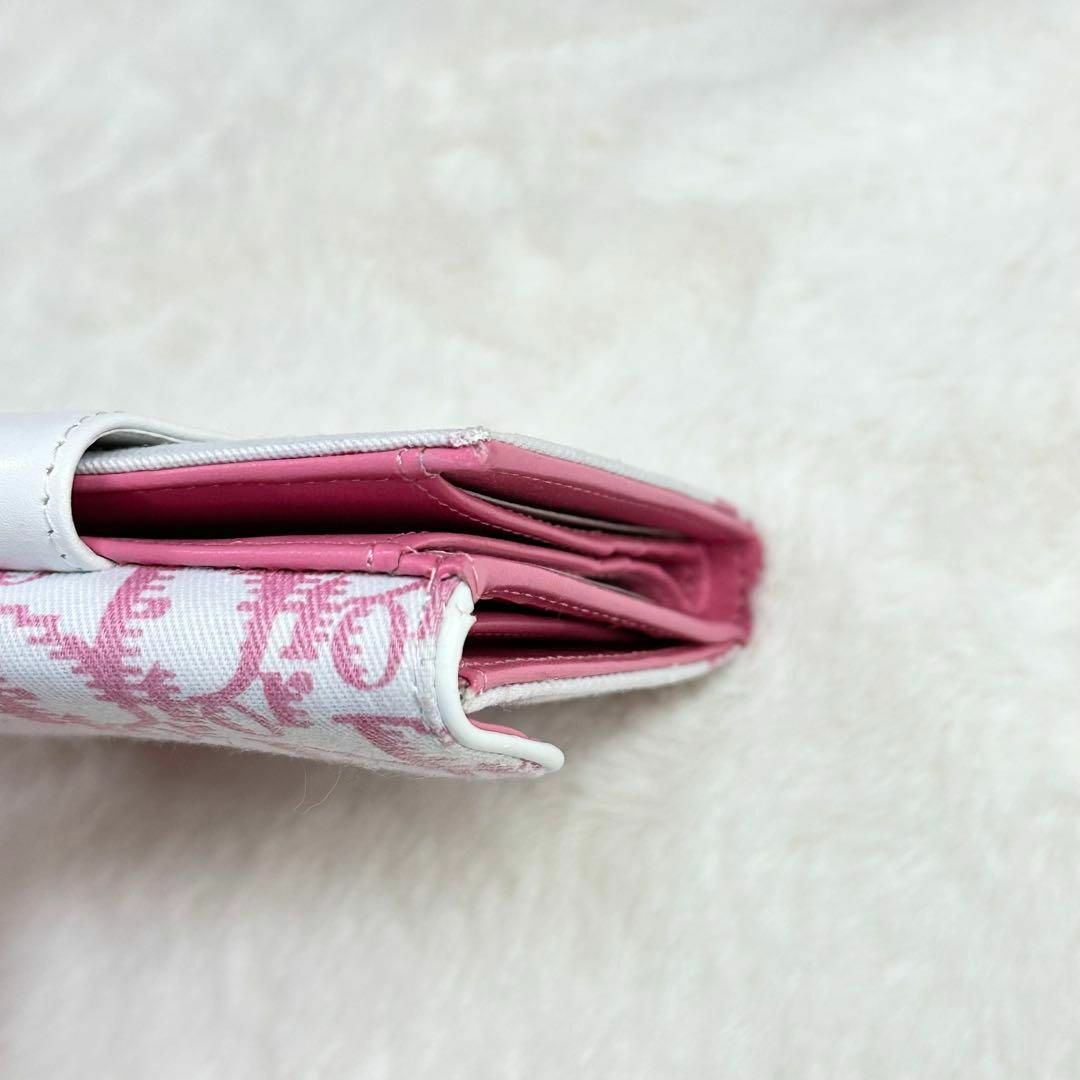 Christian Dior(クリスチャンディオール)の希少 DIOR サドル コンパクトウォレット ピンク ロゴ レディースのファッション小物(財布)の商品写真