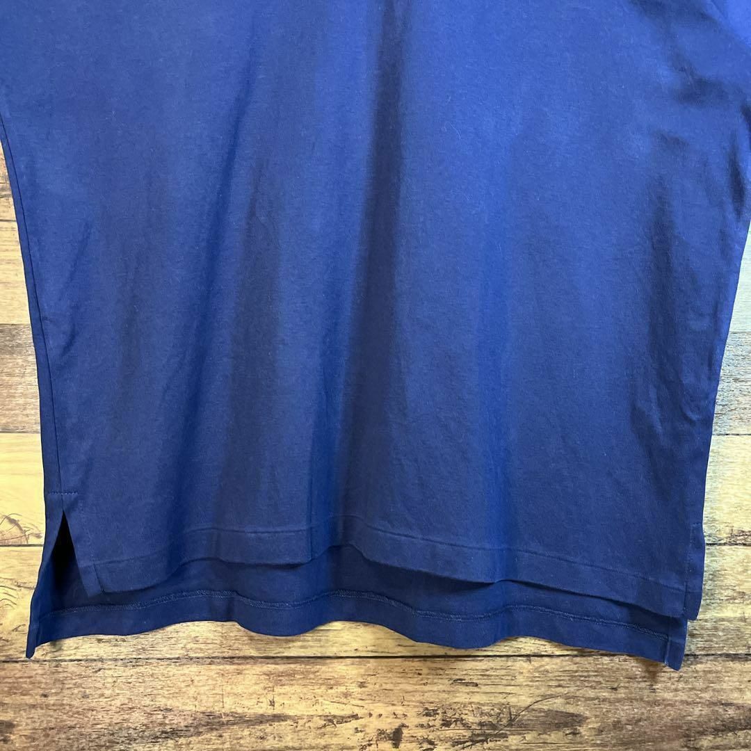 POLO RALPH LAUREN(ポロラルフローレン)の6319 古着　ポロラルフローレン　ポロシャツ　半袖　刺繍ロゴ　2XLネイビー メンズのトップス(ポロシャツ)の商品写真
